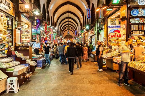 Grand Bazaar, covered alleys, Istanbul, Turkey, Bazaar, Asia