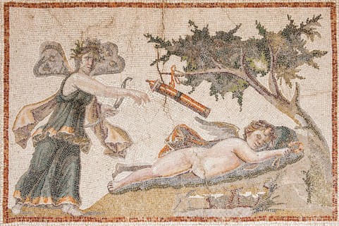Mosaic, 3rd century AD, Archaeological Museum, Antioch, Eros, Cupid and Psyche, Hatay