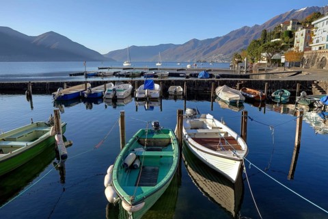 Old harbour, Ascona, Lake Maggiore, Ticino, Lake Maggiore, Switzerland, Europe