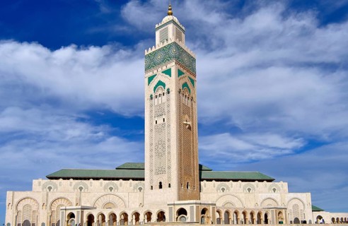Casablanca city centre, mosque in the city centre, Hassan II Mosque