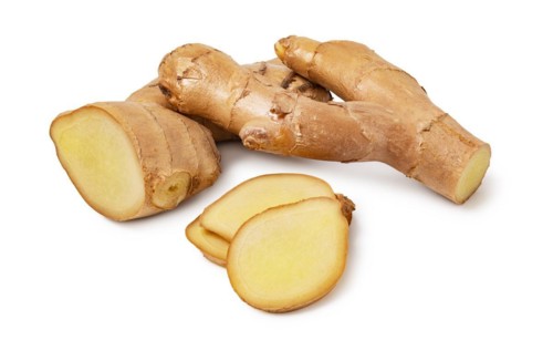 fresh ginger isolated on white background