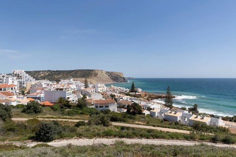 Village view of Praia da Luz, Faro district, Algarve, Portugal, Europe