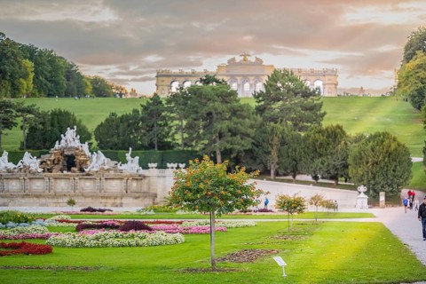 Gloriette on the hill of Schönbrunn Palace, Vienna, Austria, Europe