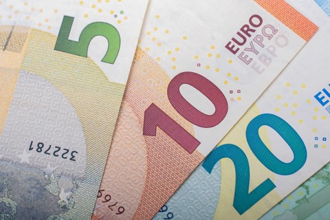 Financial background. Euro banknotes. Business, finance, investment, saving, corruption concept