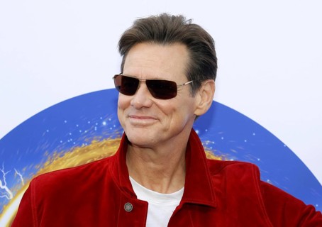 Jim Carrey at the Los Angeles premiere of 'Sonic the Hedgehog' held at Paramount Theatre in Los