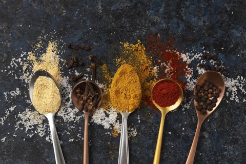 Assortment delicious raw spices. High resolution photo