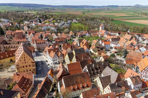 View of the old town towards Berger Tor tor from the Daniel church tower of St George's Church,