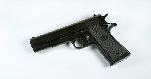 Pistol against White background