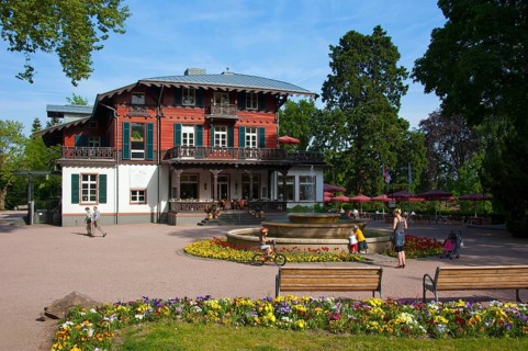 Spa hotel, Villa Borgnis, spa garden, Königstein, Taunus, Hesse, Germany, Europe