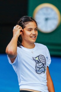 EMMA RADUCANU of Great Britain during a practice session ahead of the 2022 Australian Open at