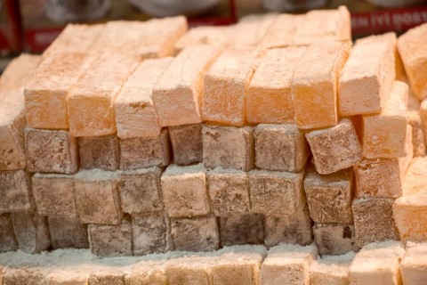 Load of traditional turkish delight rahat lokum