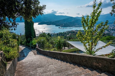 View of the gulf of Rapallo on the Italian Riviera