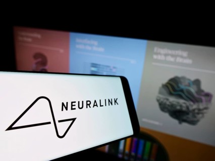 Stuttgart, Germany, 01-30-2022: Mobile phone with logo of US neurotechnology company Neuralink