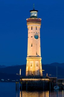 Harbour entrance, lighthouse, Lindau, Lake Constance, Bavaria, Germany, Europe