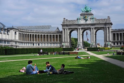 Arc de Triomphe in the Jubilee Park, Parc du Cinquantenaire, Brussels, Belgium, Europe