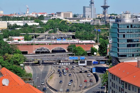 Kurfürstendamm slip road, city motorway, A 100, Berlin, Germany, Europe