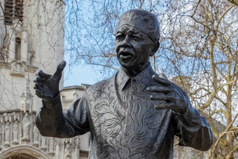 LONDON/UK - MARCH 21 : Monument to Nelson Mandela in London on March 21, 2018
