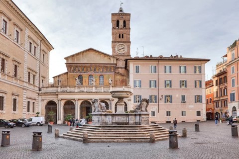 Piazza di Santa Maria in Trastevere, Rome, Lazio, Italy, Europe