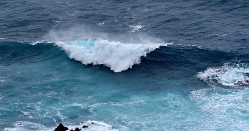 Waves in Atlantic Ocean, Porto Moniz, Madeira Island Portugal