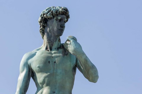 Statue of David, located in Micheal Angelo Park Florence, Italy, Europe
