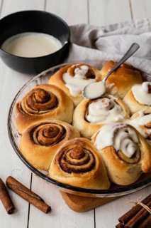 High angle delicious cinnamon rolls 2