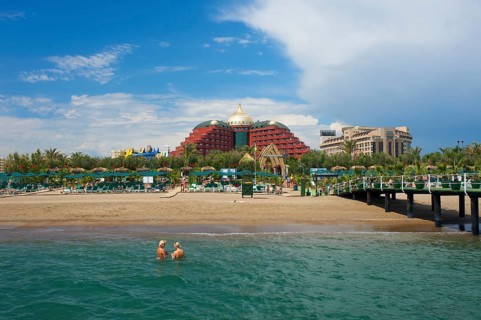 Delphin Palace Hotel on Antalya Beach, Turkish Riviera, Turkey, Asia