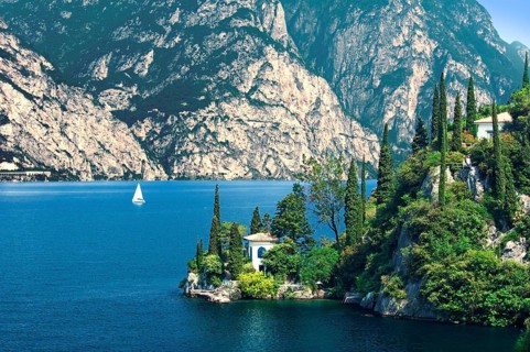 Villa near Malcesine, Lake Garda, Italy, Europe