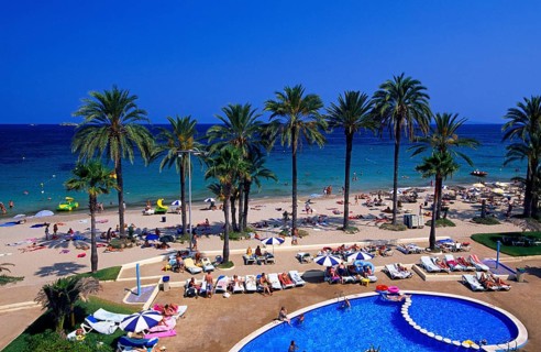 Playa d'en Bossa, Ibiza, Balearic Islands, Spain, Europe