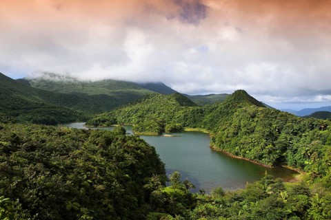 Freshwater Lake, Morne Trois Pitons National Park, Lesser Antilles, Leeward Islands, Freshwater