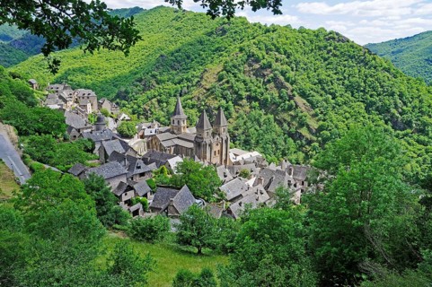 Abbataille Sainte Foy Monastery Church, Conques, Way of St James, Aveyron Department,