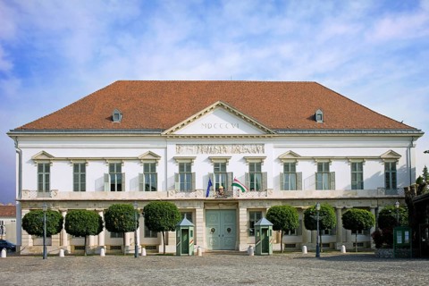Sandor Palace from 19th century in Budapest, official residence of the President of Hungary,