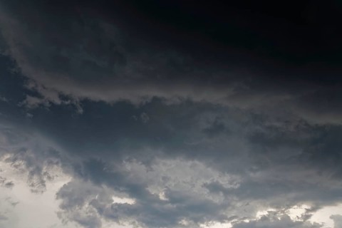Dark tornado clouds, Province of Quebec, Canada, North America