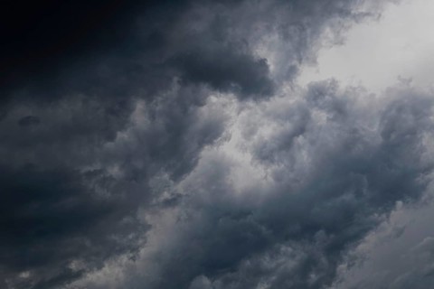 Dark tornado clouds, Province of Quebec, Canada, North America