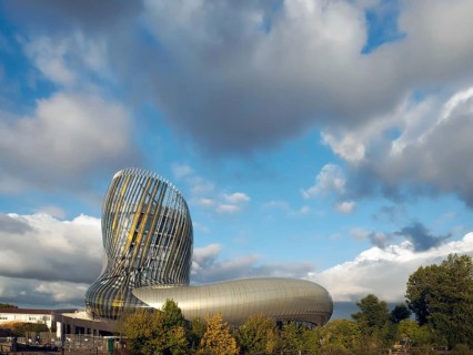 View of La Cite du Vin Building in Bordeaux
