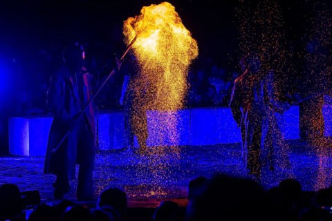 As part of the international theatre festival Sommerwerft 2023 at the Weseler Werft in Frankfurt am