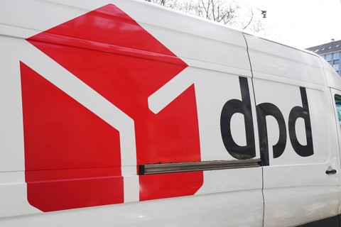 Hannover, Germany - March 2, 2020: dpd logo and brand on delivery van. DPD stands for Dynamic