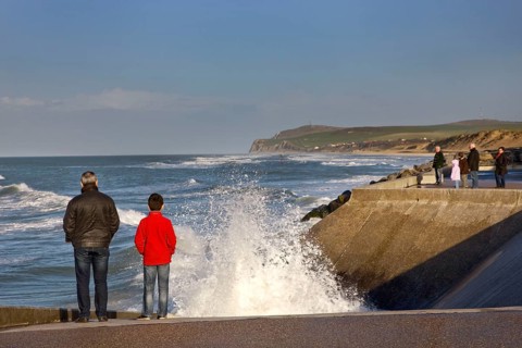 Storm on coast, Wissant, Nord-Pas de Calais, France, Europe