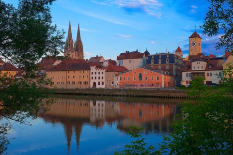Regensburg, St. Peter's Cathedral, Danube, Upper Palatinate, Bavaria, Germany, Europe