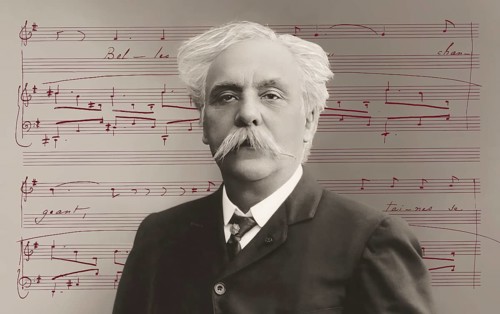 Portrait of Gabriel Fauré, 1845-1924, French composer, digitally edited according to a photograph