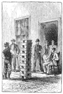 A Ton of Silver. A ton of silver bars. Originally published december 1878 in Harper?s New Monthly