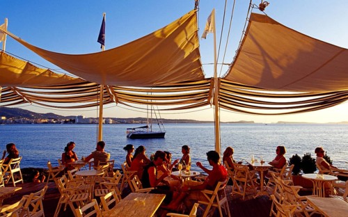 Cafe Savannah in San Antonio, Ibiza, Balearic Islands, Spain, Europe