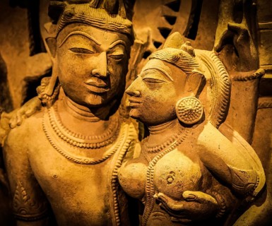 Indian lovers in tantric position, north-west India original manufact, 10-11 century