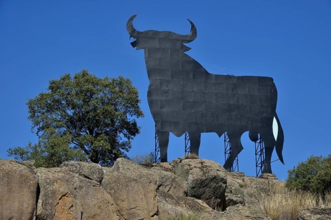 Osborne bull, Toro de Osborne, Trujillo, Provinz Cáceres, Extremadura, Spain, Europe
