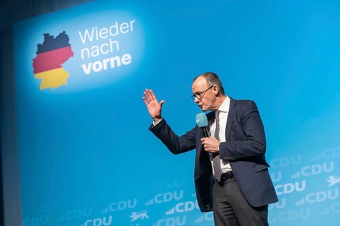 New Year's reception of the CDU with chancellor candidate Friedrich Merz in Künzelsau. The Federal