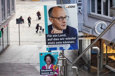 Election poster for the Bundestag election 2025. BTW25. election advert for the CDU party with the