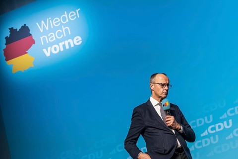 New Year's reception of the CDU with chancellor candidate Friedrich Merz in Künzelsau. The Federal