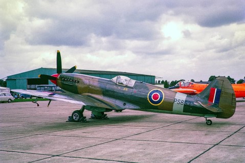 Supermarine Spitfire PS853 aircraft, UK 1966 Photo Reconnaissance Spitfire Mk XIX with a Rolls