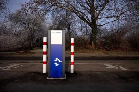 EnBW charging station for electric cars, electric filling station, e-filling station, e-mobility,