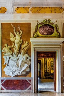 Louis Dorigny, pairs of mythological figures in the Sala di Flora, 17th century Villa Manin,