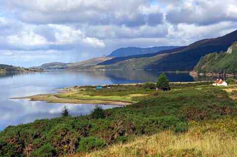 Loch Broom, near Ardcharnich, A835, Ross and Cromarty, Highland, Scotland, United Kingdom, Europe